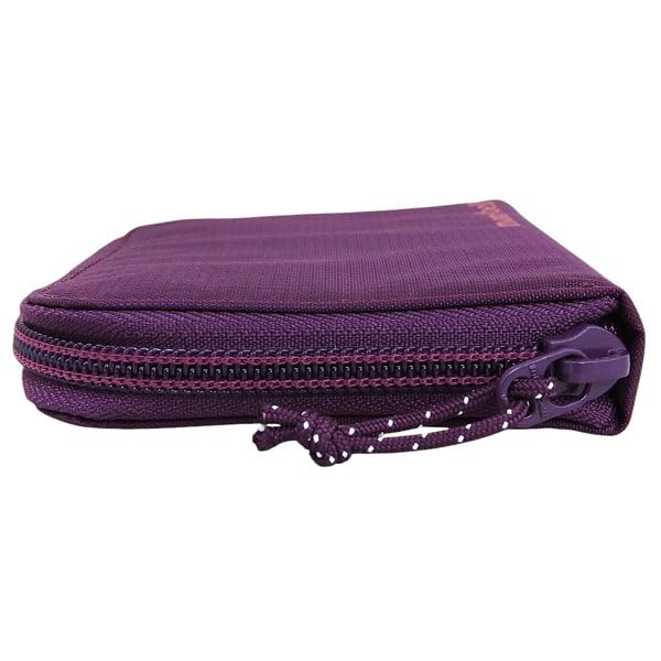 Montbell Men's and Women's Bifold Wallet, Compact Zip Wallet, 1133372 (Purple (PU))