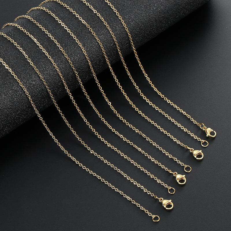 Necklace stainless steel money, couple-style versatile light luxury gold-plated geometric snake bone chain gold wholesale