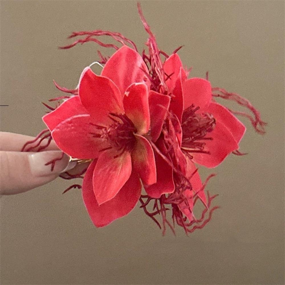 Super Fairy Orchid Hair Clip Purple Lily Flower Headwear New Hair Accessories  Woman
