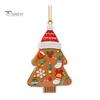 Holiday Gift for Family Friends Gingerbread Christmas Tree Pendant, Double-sided Acrylic Hanging Ornament Festive Seasonal Ideas Home Decor