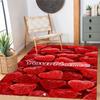 Rose Customize Text Floor Rug Office Rug Suitable for Hallway Kitchen Outdoor Game Room Anti-slip Rug Office Home Decor Best for Christmas