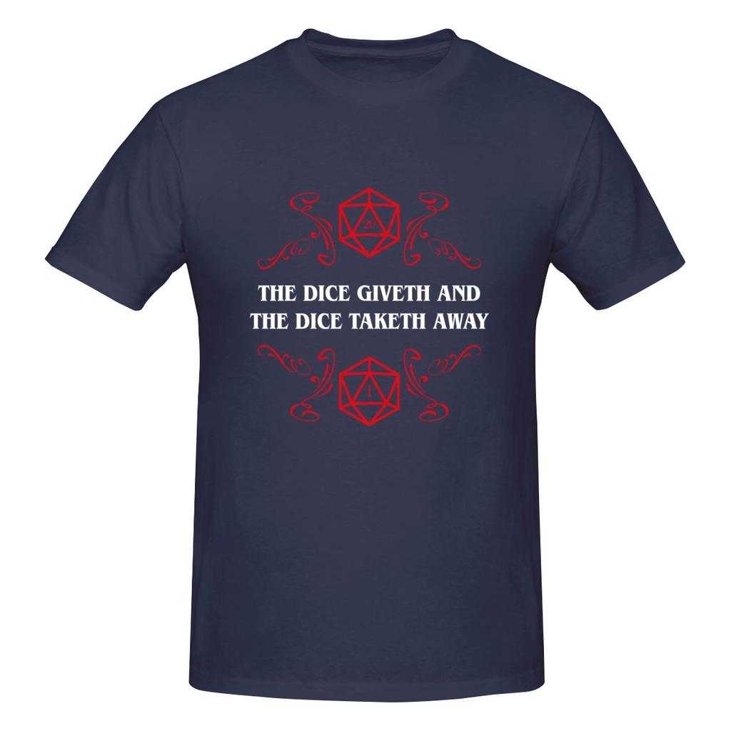 The Dice Giveth And Taketh Away  Narrator Standard Shoulder Tshirt Niche Street Style Atmosphere Tee