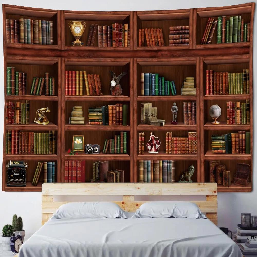 Room Decoration Tapestry Wall Hanging Magic Bookshelf Library Hippie Aesthetic Art Background Poster Used For Home Dormitory