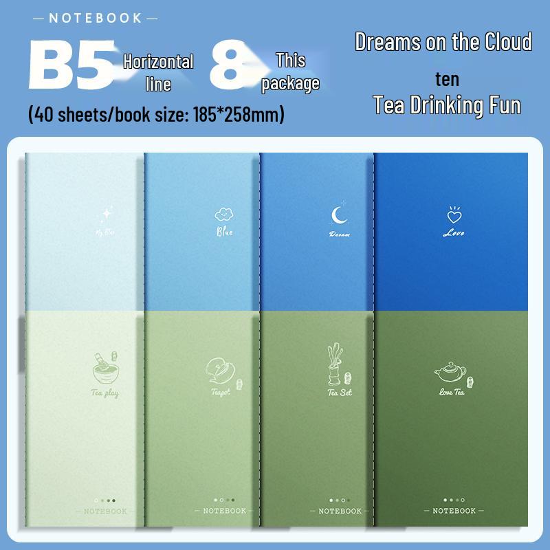 Gradient Color Soft Cover Notebook, Large 16K for Middle & High School Students.