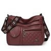 Multi-layer Crossbody Mom Bag, Large Capacity Casual Shoulder Bag, Commuting Soft Leather Shoulder Bag