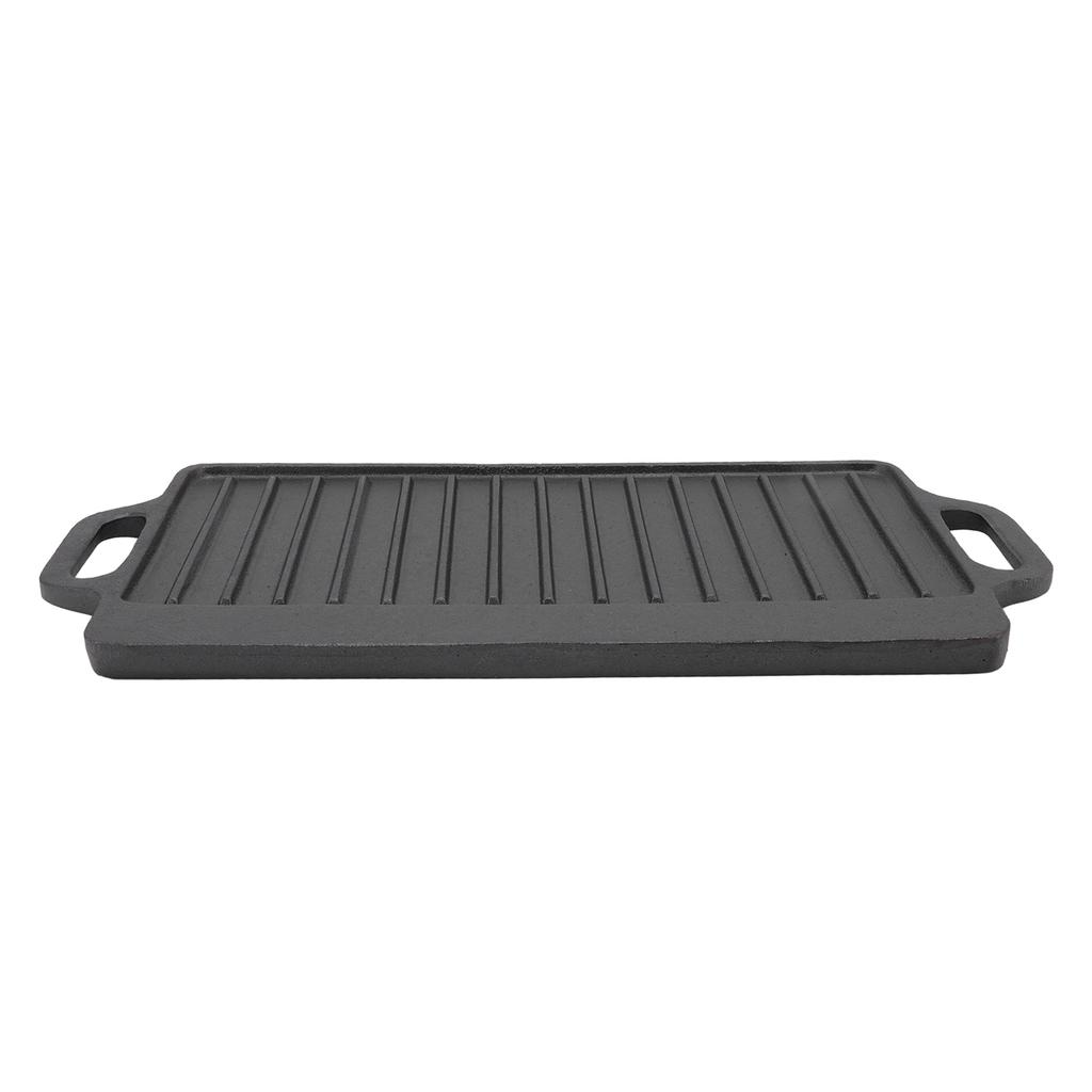 Grill Griddle Household Cast Iron Teppanyaki Plate Thickened Rectangular Double Sided Barbecue Grill For Slow Cooking Steak