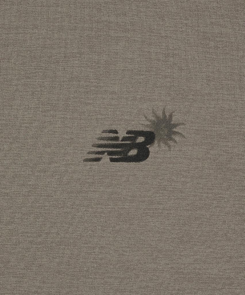 Nyuballanseu Nbneg31653 / Uni Sunny Rainy Water Lettering Short Sleeve T-Shirt (Dark Beige)