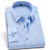 Anti-Wrinkle Men Shirts Long Sleeve Dress Shirts For Men Slim Fit Camisa Social Business Blouse White Pocket Office Shirt S-4XL