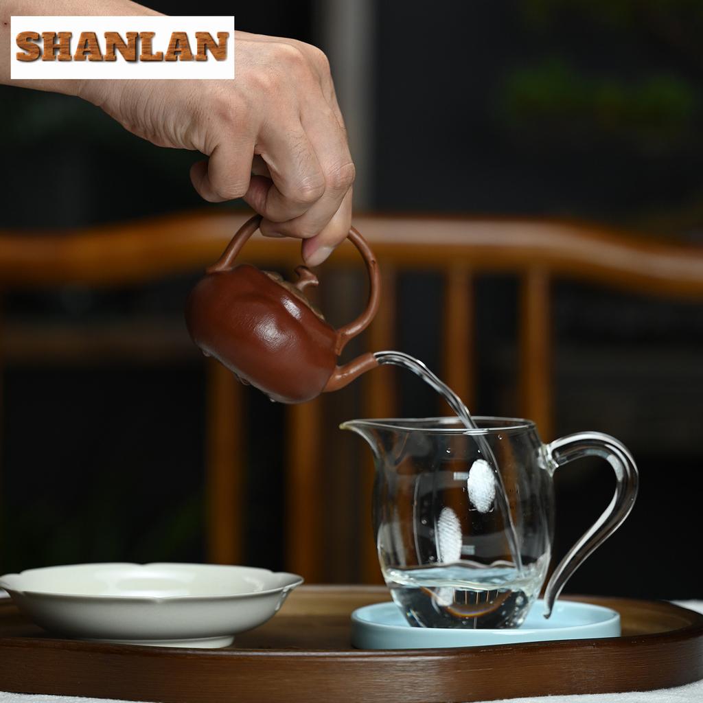 150ml Yixing Purple Clay Teapots Artists Handmade Persimmon Pot Raw Ore Section Powder Slurry Mud Kettle Zisha Chinesetea Set