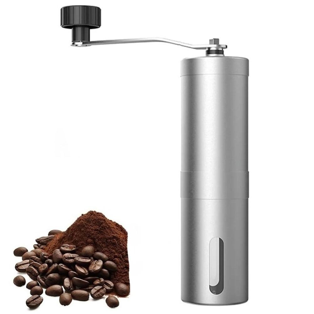 Coffee Grinder Portable Hand Coffee Grinder Adjustable Settings Stainless Steel Coffee Grinder for Travel Camping and Home