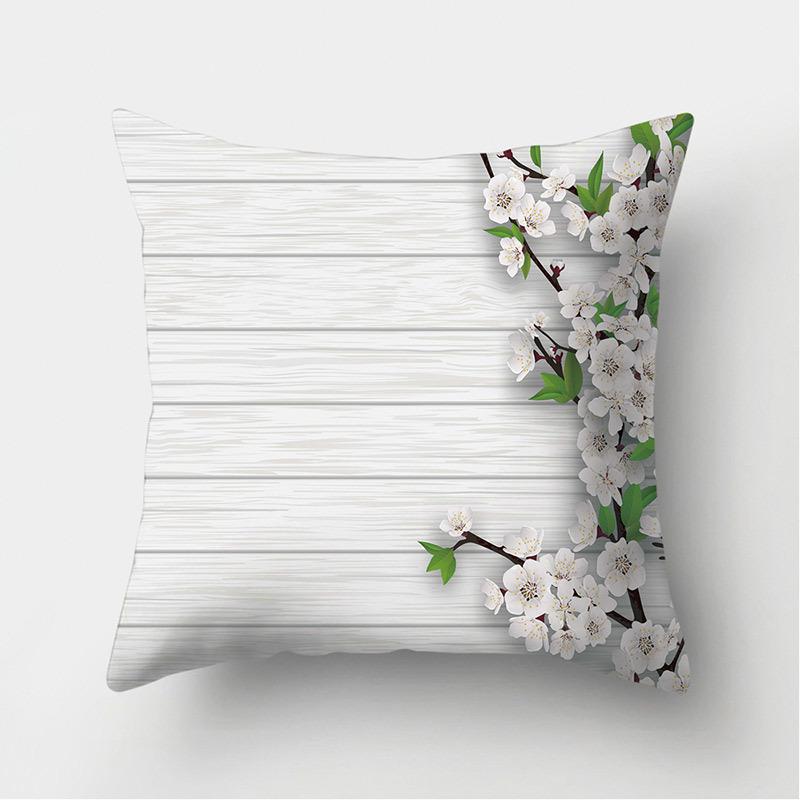 Pink Love Rose Floral Pattern Decoration Cushion Pillowcase Sofa Bedroom Home Selection Decoration Cushion Throw Pillow
