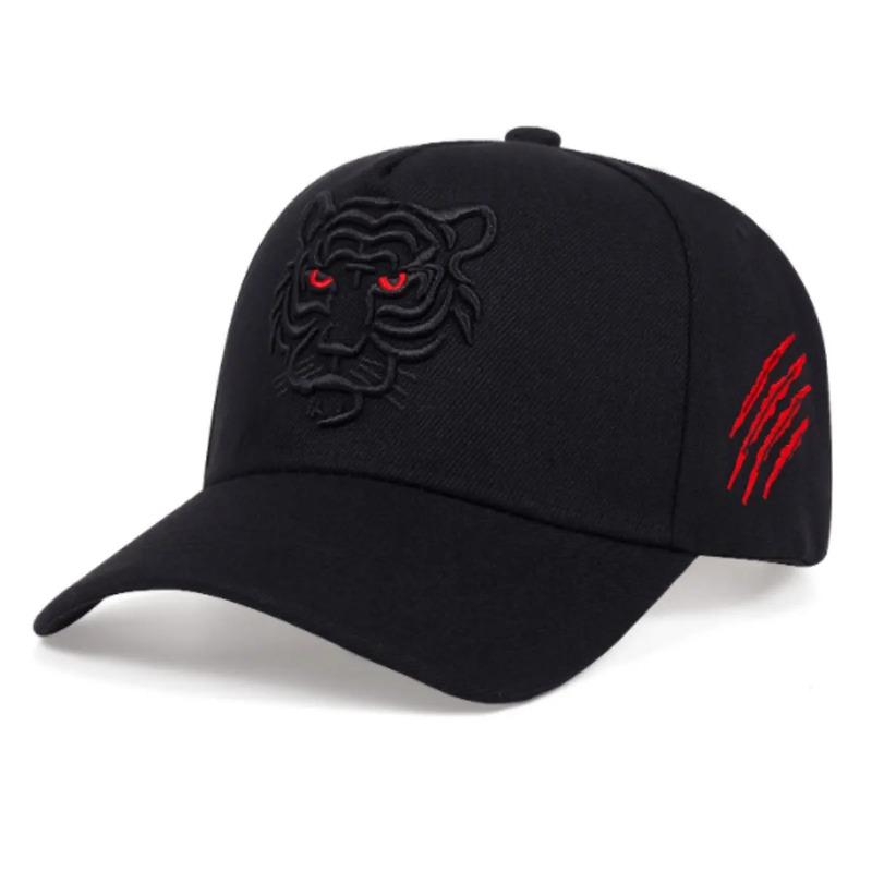 Tiger Head Embroidered Baseball Cap for Men and Women, Casual Street Fashion, Versatile Style