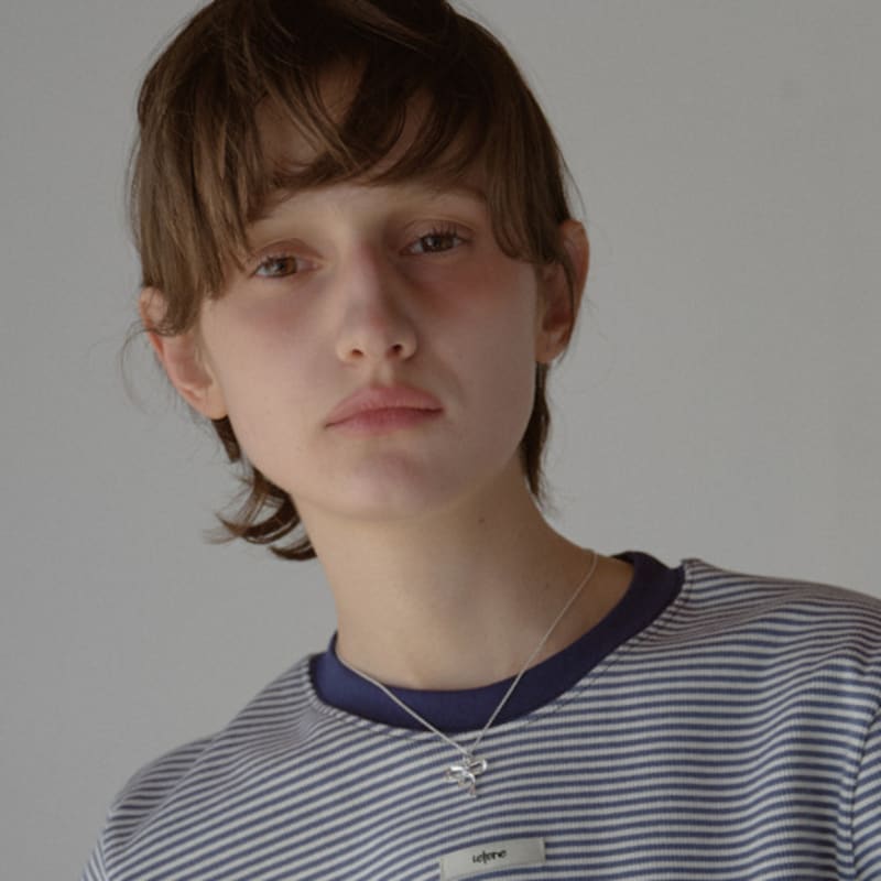 Leterie MINI RIBBON NECKLACE_SILVER