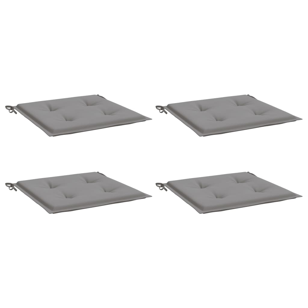 vidaXL Gartenstuhl-Kissen 4 Stk. Grau 50x50x3 cm Oxford-Gewebe