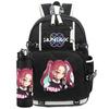 2 st/set K-Pop-tryckt ryggsäck med 750 ml vattenflaska för tonåring elev flicka pojke skolväska barnpresent stor kapacitet reseväska Mochila