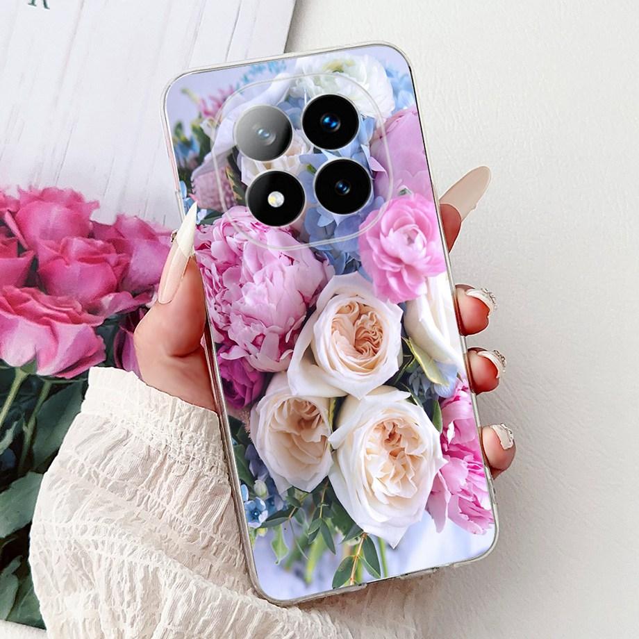 For Xiaomi Redmi Note 14 Pro+ 14Pro Note14 4G 5G Phone Case Back Cover Girly Fashion Flower Butterfly Paintong Soft TPU Fundas