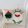 Grenouillère Bébé Pastèque Coréenne: Combinaison d'été mignonne et sans manches pour garçons et filles