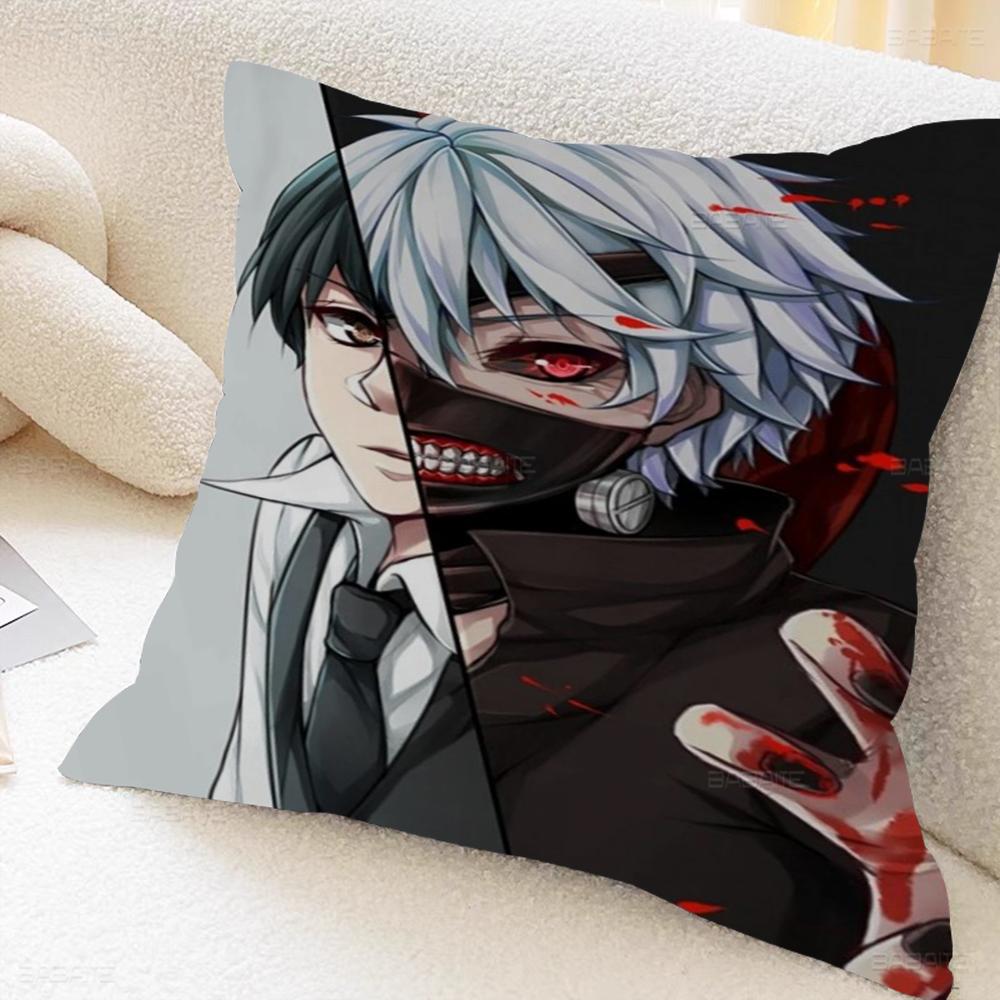 Japanese Anime T-tokyo G-Ghoul Pillowcase Toon Gift Cushion Cover Bedroom Home Sofa Chair Seat Decor Pillow Case