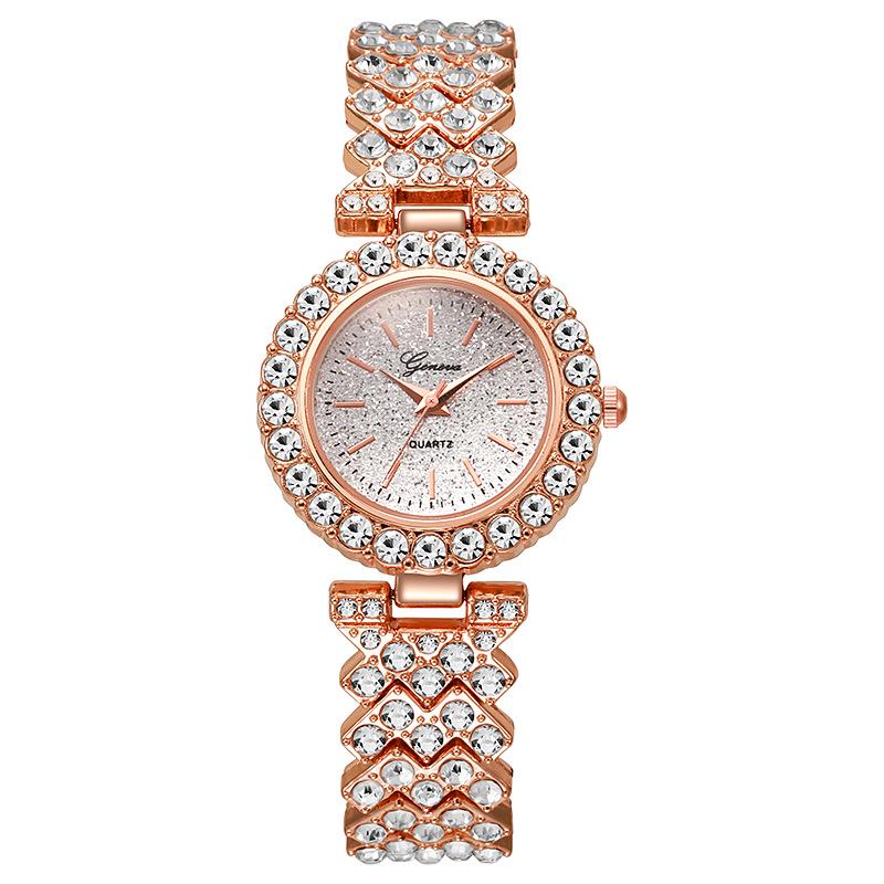 

2024 Fashion Starry Sky Ladies Quartz Watch with Roman Numerals and Diamond Accents