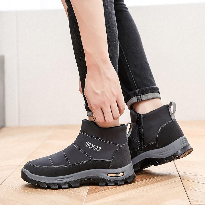 Men Shoes New Boots Men Winter Snow Boots Casual Men Winter Boots Outdoor Sneakers Furry Warm Male Shoe Waterproof Work Shoes