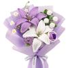 Handmade Knitted Yarn Bouquet: Crocheted Roses, Lilies, Tulips, and Gesang Flowers for Valentine's Day