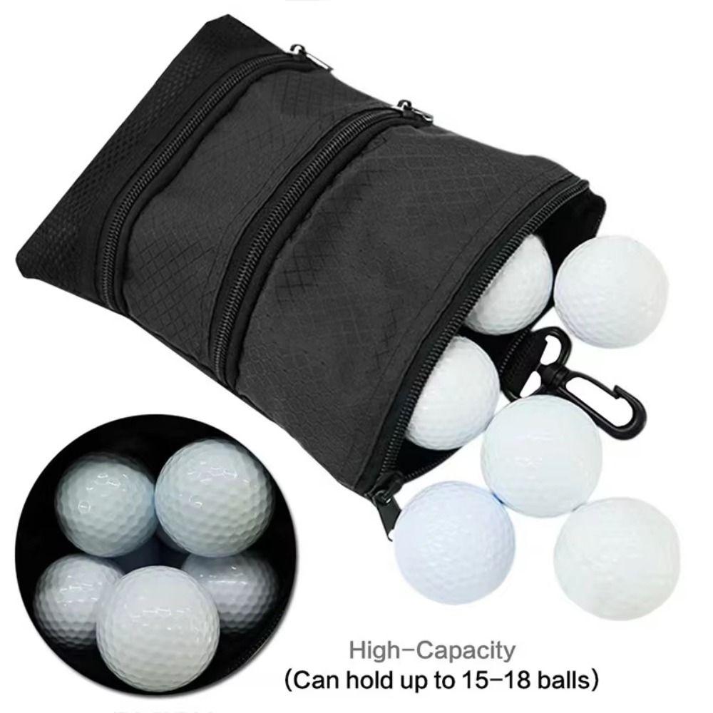 Three Layer Golf Ball Bag Waterproof Golf Pouch Multipurpose Golf Carrier  Golf Players