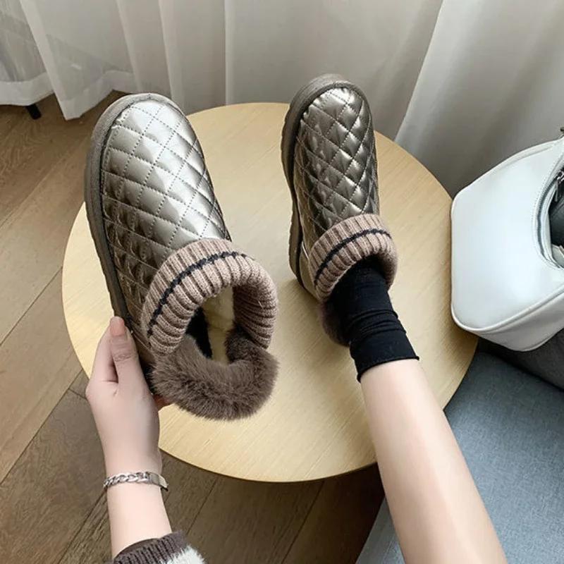 Fashion Elegant With Low Heels Plus Warm Women's Ankle Snow Boots on Offer Spring Autumn Winter Footwear Y2k Hot Booties Shoes for Woman