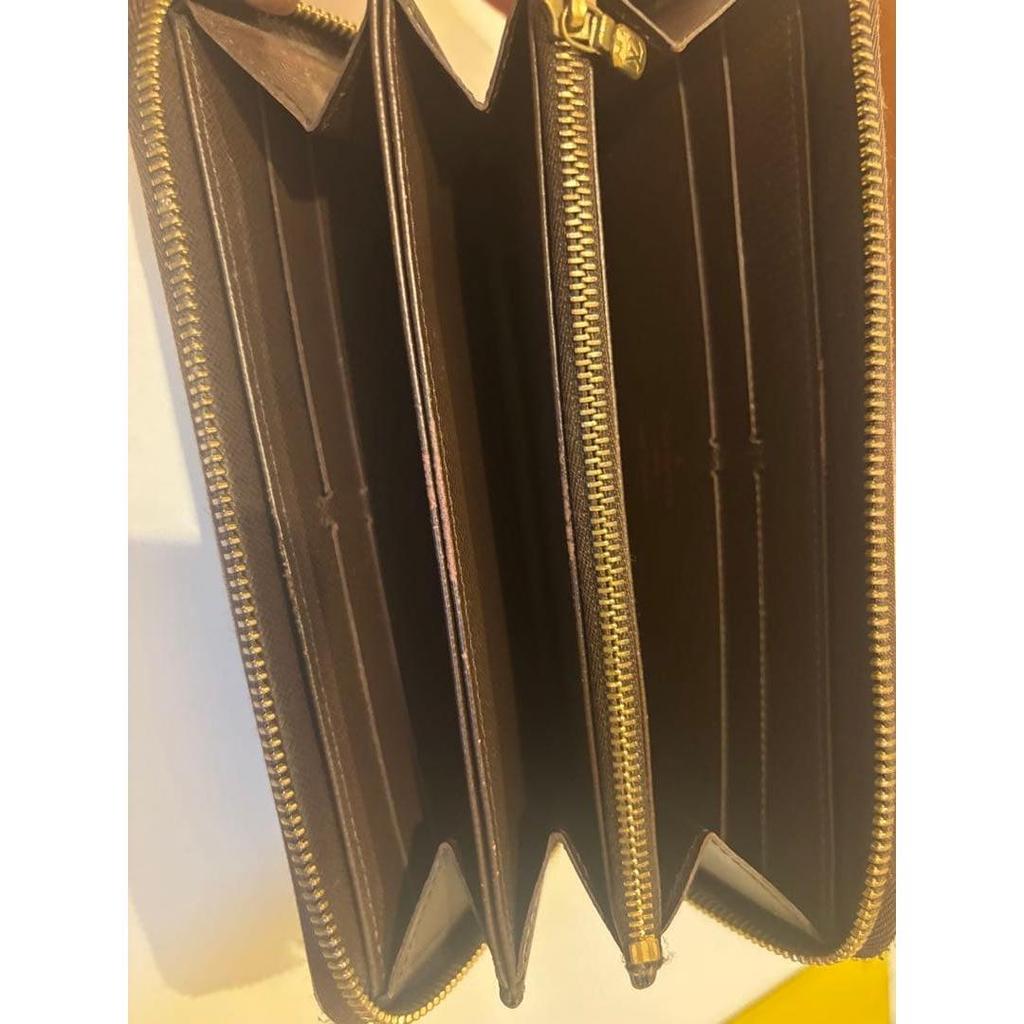 Used LOUIS VUITTON Damier Long Wallet Round Zipper