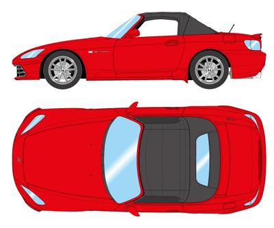 Make up EIDOLON Honda S2000 მე-20 იუბილე 2020 ახალი ფორმულა წითელი დასრულებული მოდელი EM729D 1/43 (AP2)