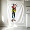Lucky Luke Wall Tapestry Aesthetic Wall Hanging Printed Fabric Blanket Decorative Tapestries for Bedroom Living Room Home Decor