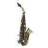 Vintage Style Bb Soprano Saxophone Sax Brass Material Woodwind Instrument with Carry Case Gloves Cleaning Cloth Brush