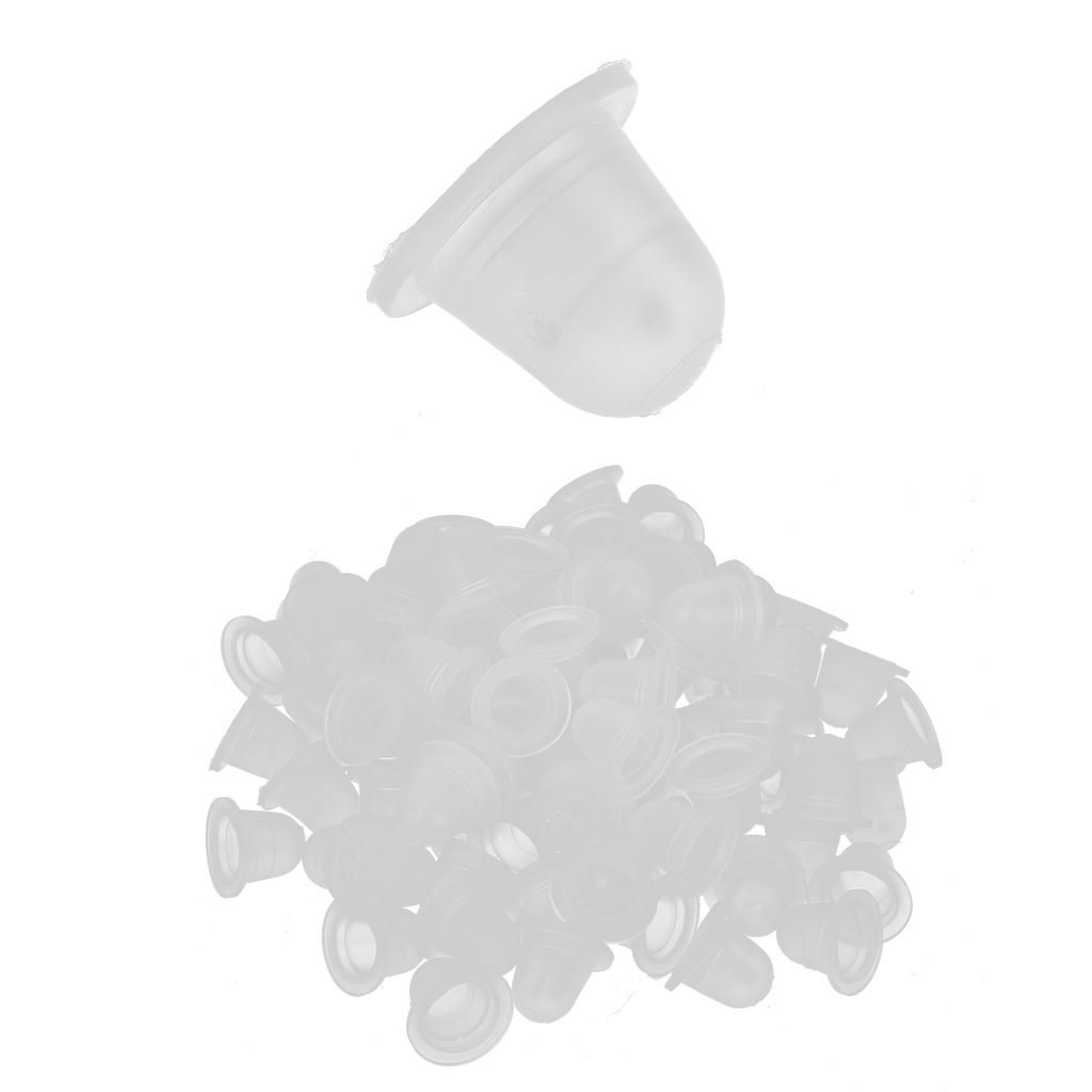 100pcs Disposable Tattoo Ink Cups Silicone Microblading Pigment Caps for Permanent Makeup