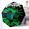 Ombrello da Viaggio a Tema Monster Truck con 8 Stecche, Apertura e Chiusura Automatiche, Design Pieghevole Portatile, Ombrello Compatto ed Elegante Adatto per