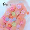 50Pcs New Cute Resin 9mm Mini Flower Series Flat Back Fit Phone Deco Parts Embellishments For Hair Bows Accessories