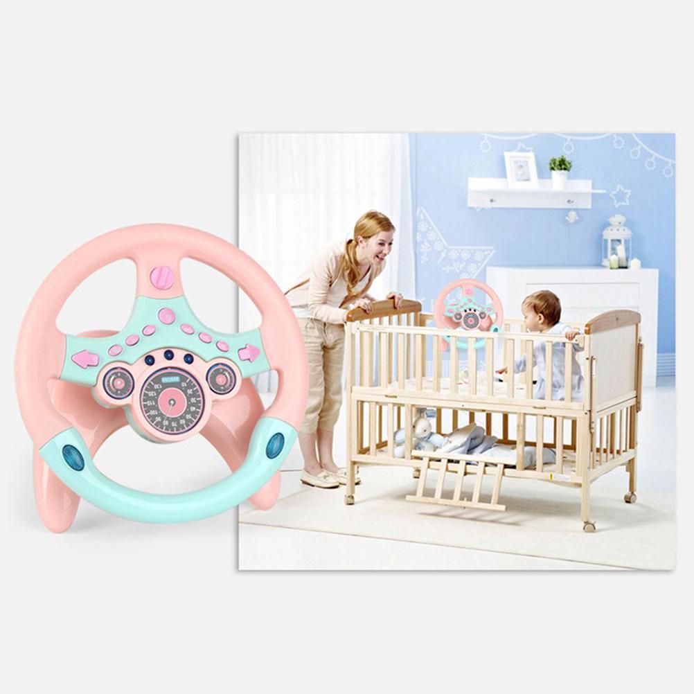 Simulated Steering Wheel Toy Kids Educational Sounding Toy Copilot Simulation Steering Wheel Toy