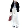 Cotton pants spring and autumn new high waist loose lazy style wide leg pants straight mopping walk casual sweatpants