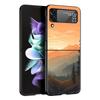Abstract Mountain Sunrise Line Phone Case For Samsung Galaxy Z Flip3 Flip4 Flip5 Case For Z Flip 3 4 5 6 7 Hard Folding Cover