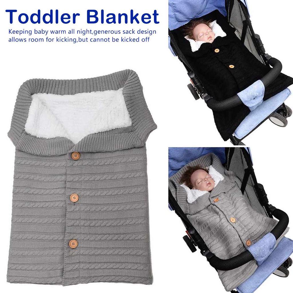 Buy Toddler Blanket Baby Winter Sleeping Bags Infant Button Knit