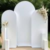 3pcs Wedding Arch Set Backdrop Cover with Elastic Fabric Dome Double-Sided Stretchable Thin Fabric Suitable for Wedding Showers