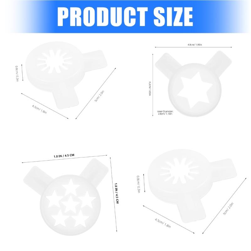 5Pieces Soft Ice Cream Machine Nozzle Tips Quick Assembly Ice Cream Machine Component Suitable for Most Home Appliances