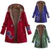 Jacket Series Casual Printed  Printed Plush Hooded Zipper Women's Fashion Style