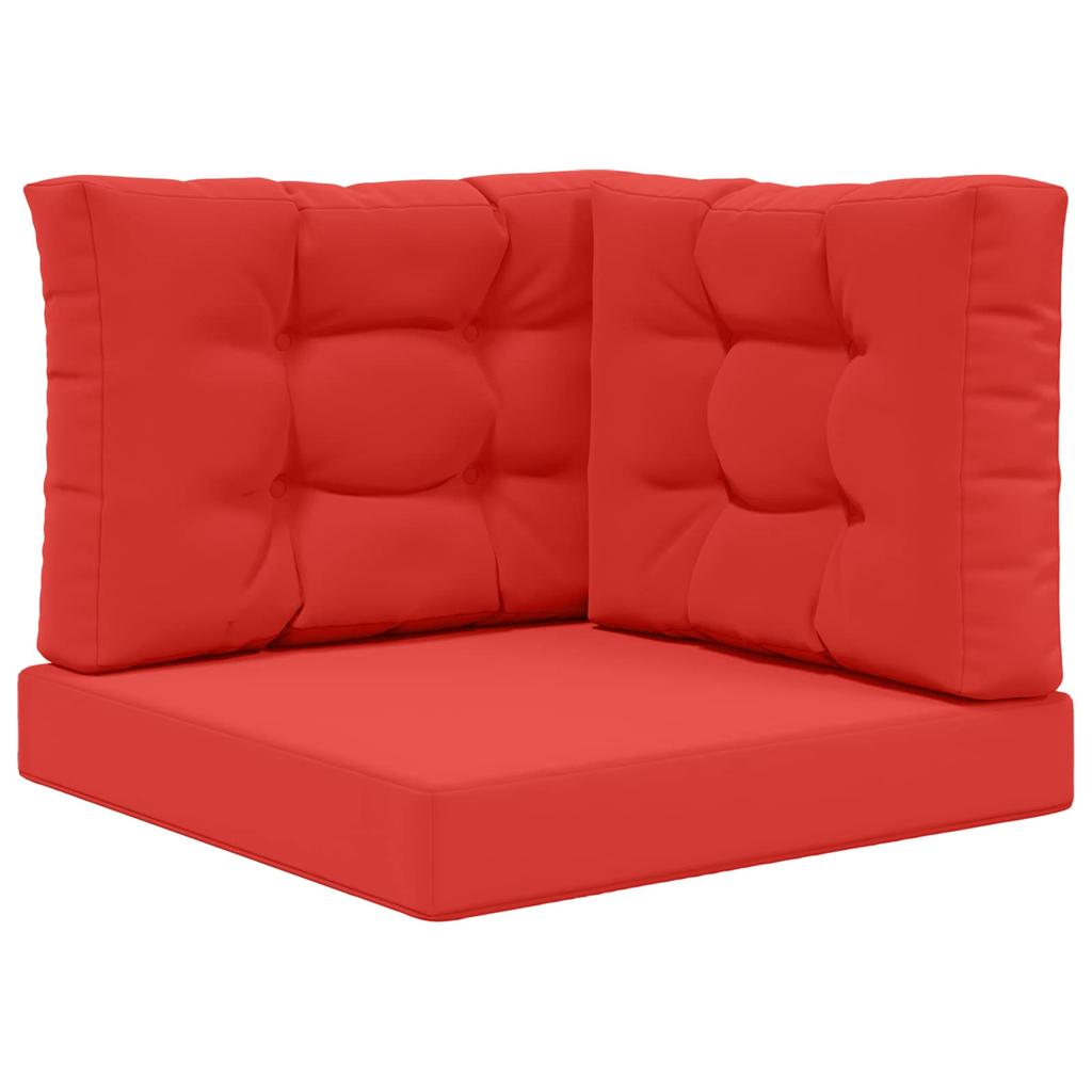 Outdoor Sofa Cushions 3 Pcs Red Polyester