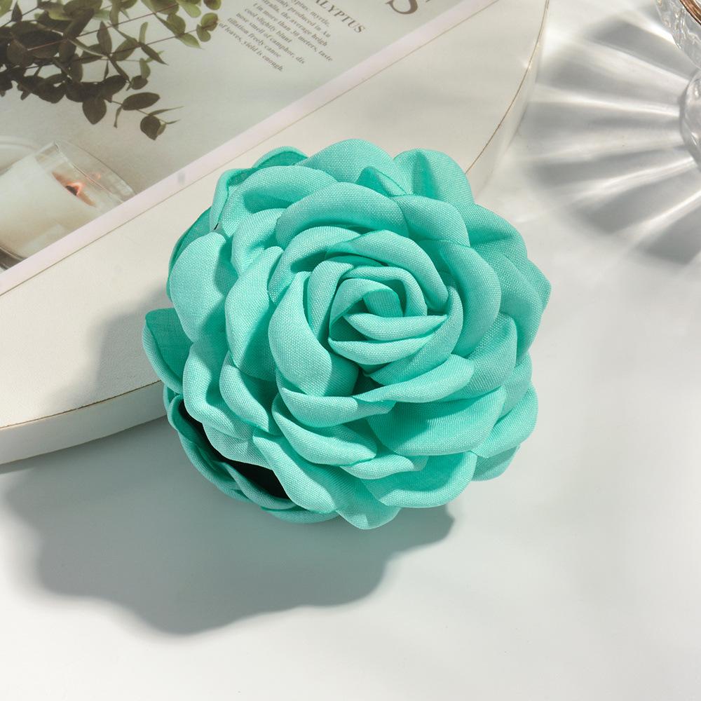 1Pcs Princess Style Multi Color Rose Hair Clip Elegant Temperament Fabric Shark Clip Flower Clip Hair Accessory Sweet Hair Clip