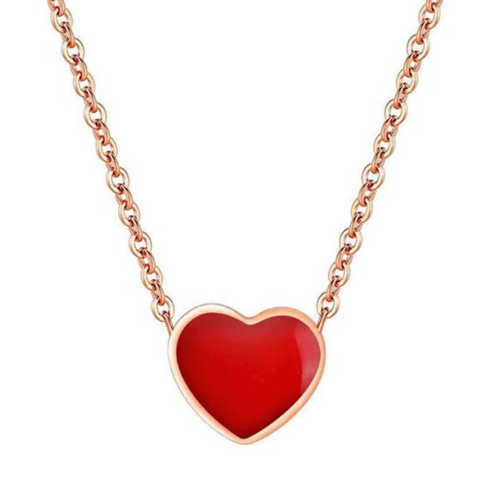 Simple Leisure Heart Shaped Pendant Necklace Women Fashion Elegant Jewelry