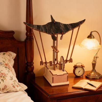 Animal Figurines Handmade Manta Ray Swimming Motion Figures Realistic Sculptures for Porch Indoor Shelf Office Holiday Birthday