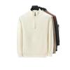 Men's Thickened Zipper Knit Sweater - Half-High Neck Warm Winter Knitwear