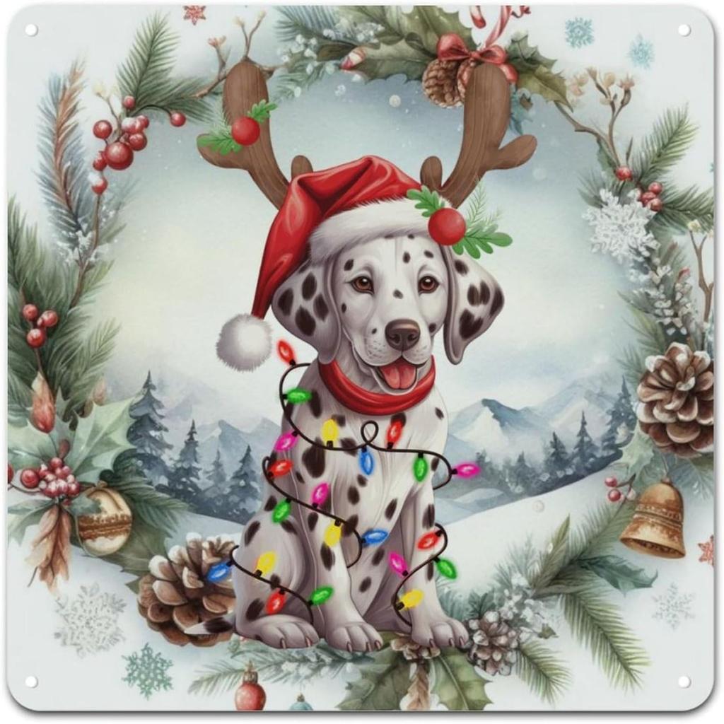 Christmas Metal Wall Art for Home Living Room Kitchen Decor