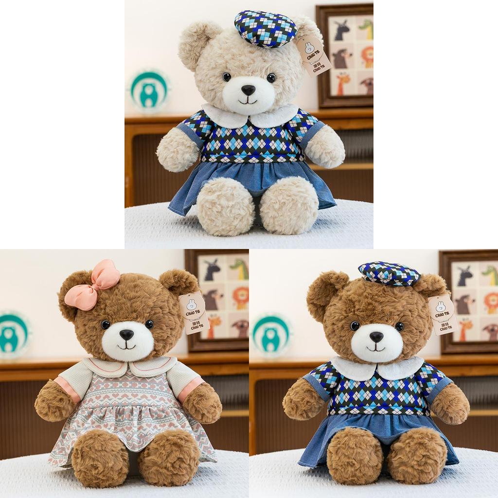Teddy Bear Family Plush Toy With Pp Cotton Filling For Stress Relief And Giftgiving