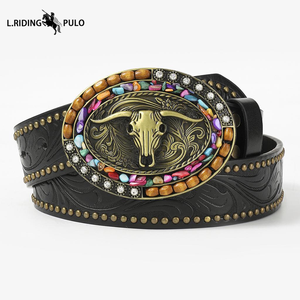 Bohemian Ethnic Style Belt Women's Fashion Retro Pattern Belt Men's High-end Women's Belt