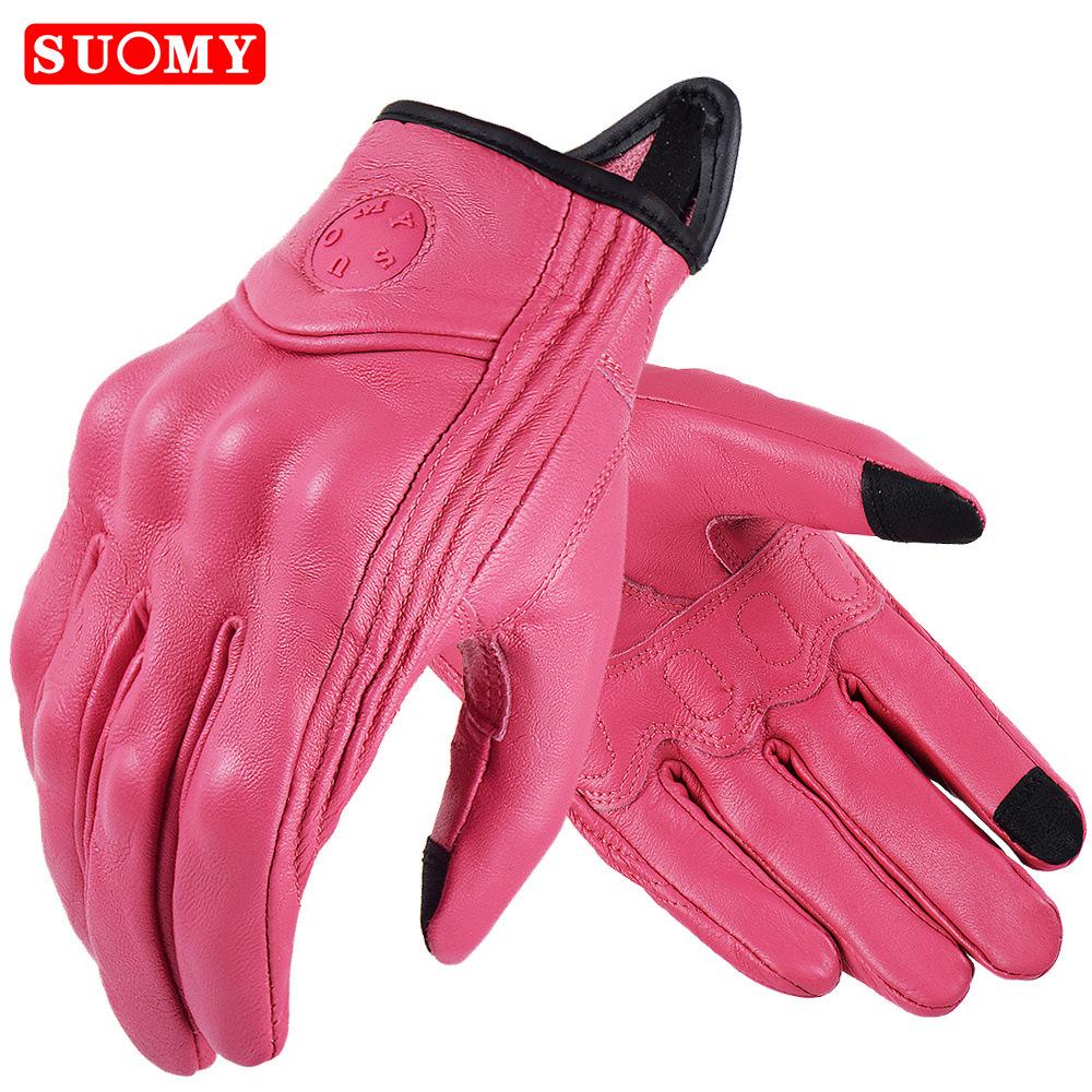 Full leather locomotive gloves men's and women's motorcycle riding equipment touch screen wear-resistant gloves cross-border